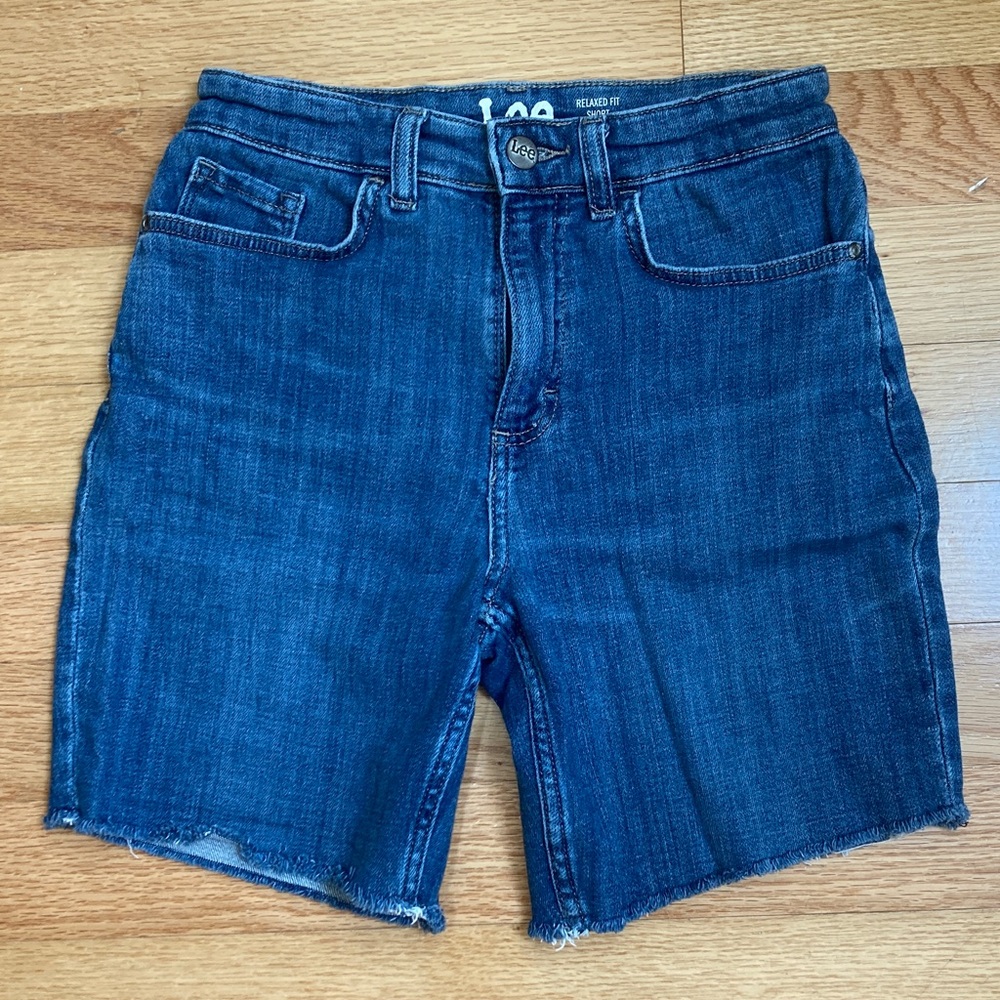 Lee Blue Denim High-Rise Bermuda Shorts